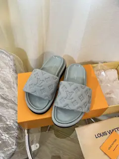 Louis Vuitton’s latest hit Velcro series…couple thick-soled slippers