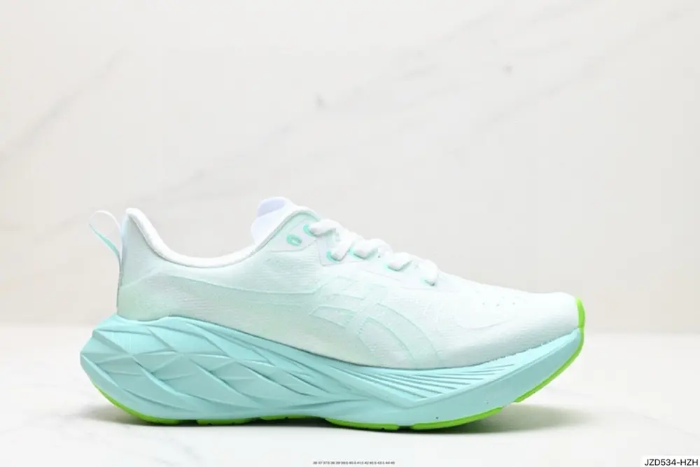 ASICS breathable mesh upper with some synthetic leather material uses the new AHAR+ rubber 1011B693-402