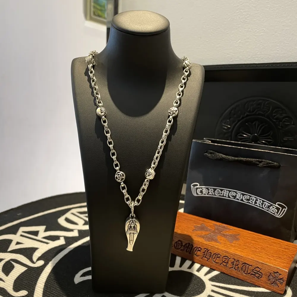 Chrome Hearts cross flower ball necklace