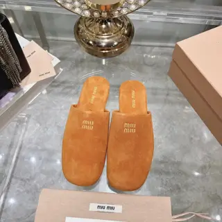 Miu Miu Miu 24s new summer Mules lazy closed toe half slippers