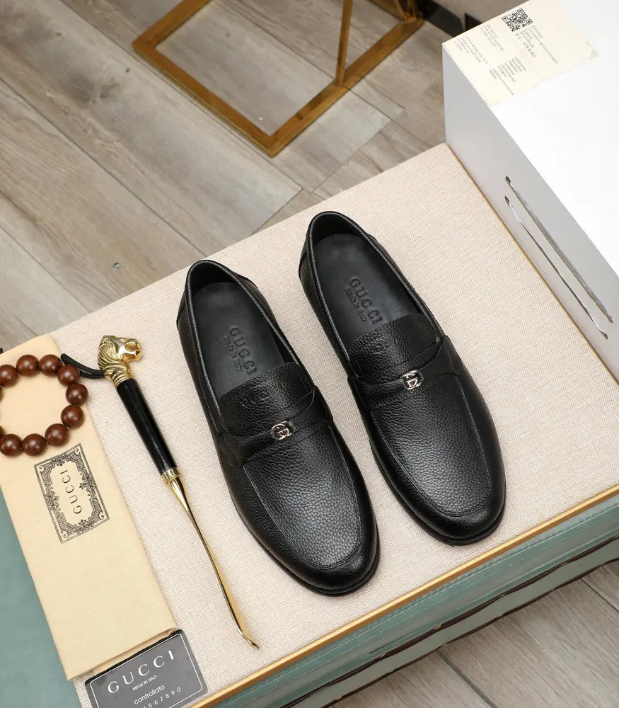 Gucci formal leather shoes Italy imported cowhide + top imported water-dyed cowhide lining
