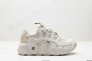 Etudes x FILA fabric synthetic leather TPU round toe lace-up thick sole shock-absorbing and F12W342113FBU