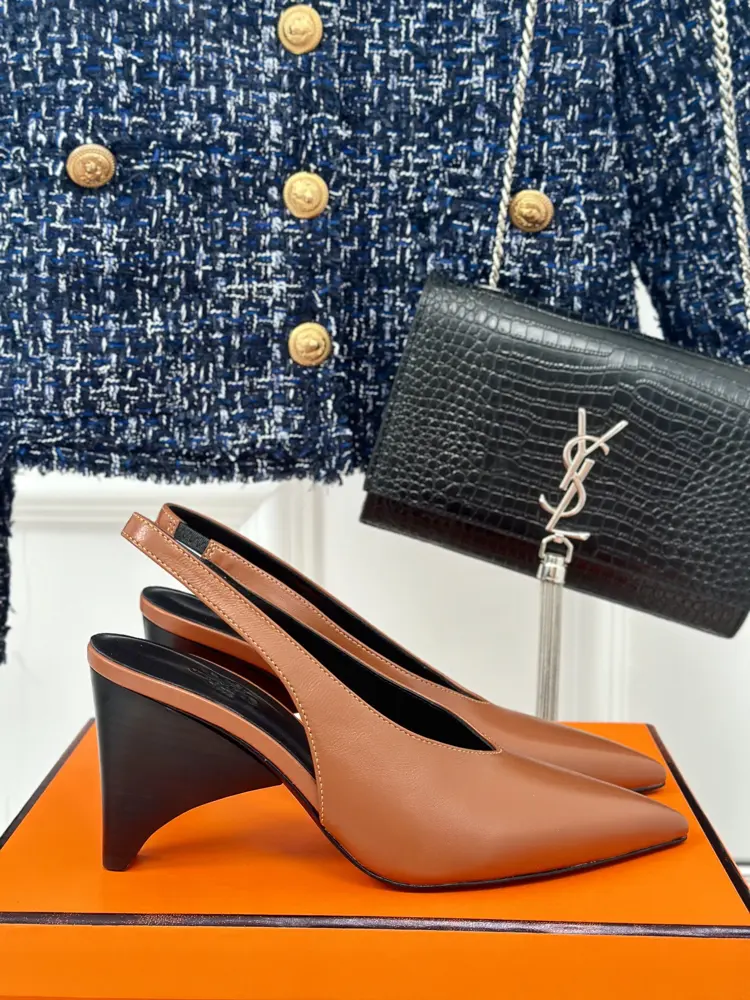 Hermès/Hermès classic high-heeled pointed sandals