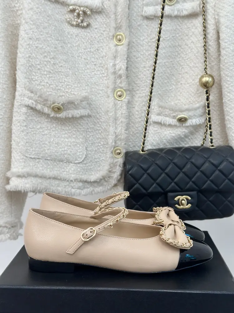 Chanel Chain Butterfly Mary Jane Shoes