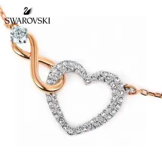 Swarovski Eternal Romance: This elegant and charming Swarovski necklace features two