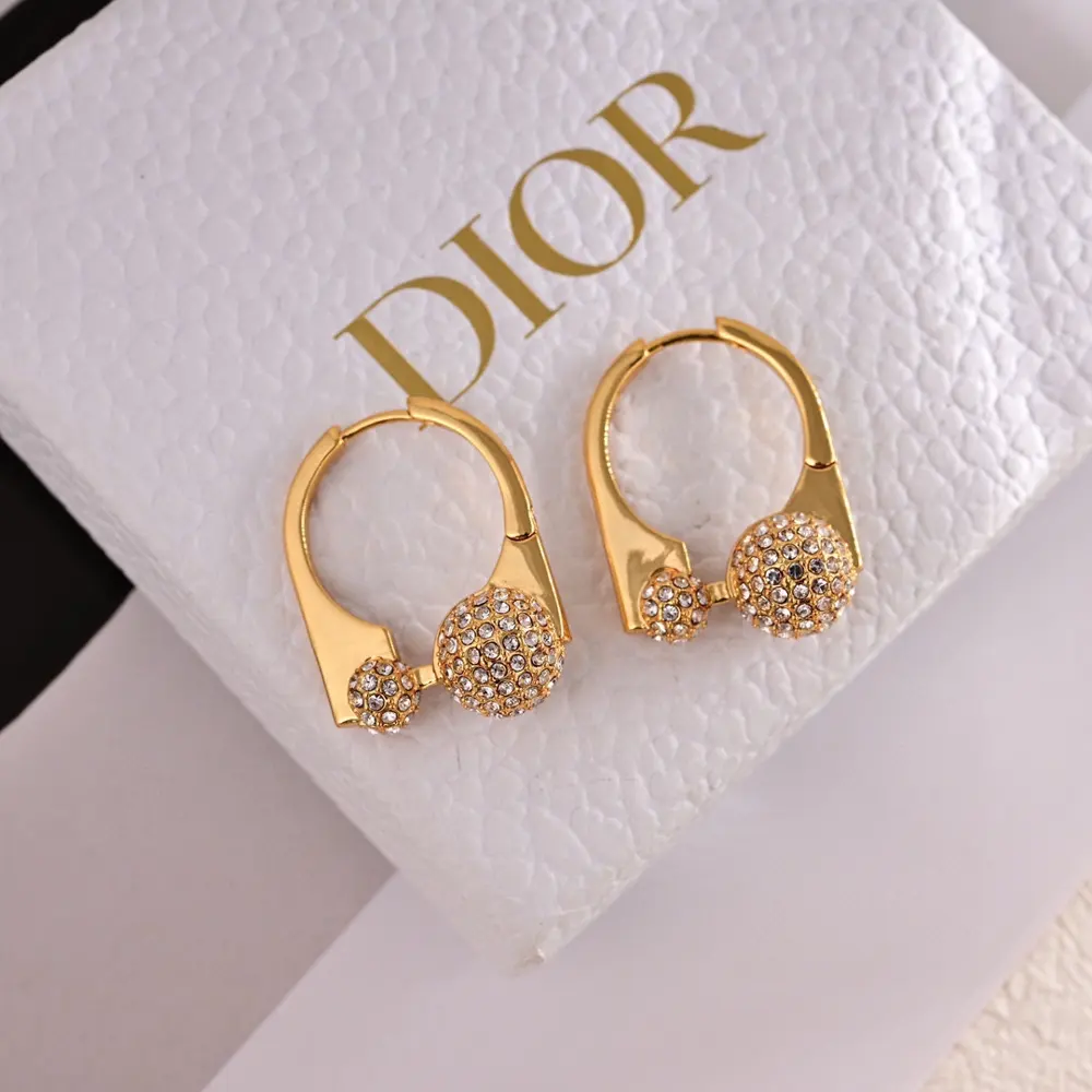 Dior new style Dior new letter earrings loved by all the top brands. The metal texture