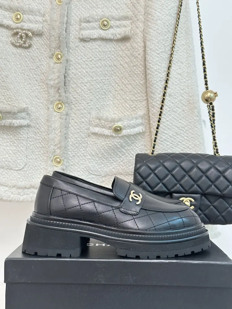 Chanel Diamond Pattern Shoes