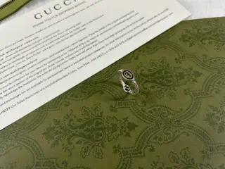Gucci Interlocking G narrow rubber ring Size 12-24