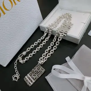 DIOR New Dior necklace Original goods New counter model Retro fashion must-have Men and