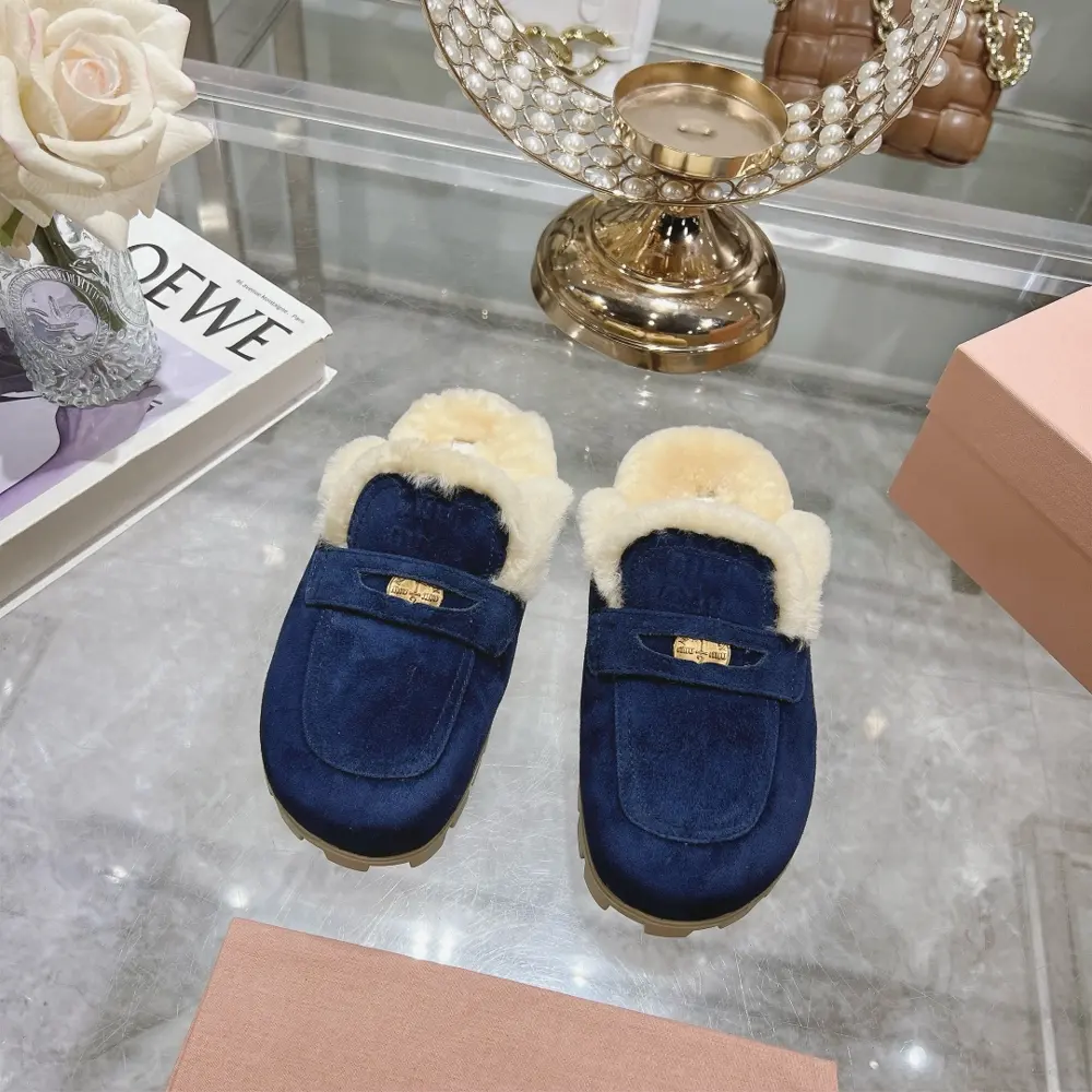 Miu Miu Miu wool Birkenstock Muller slippers