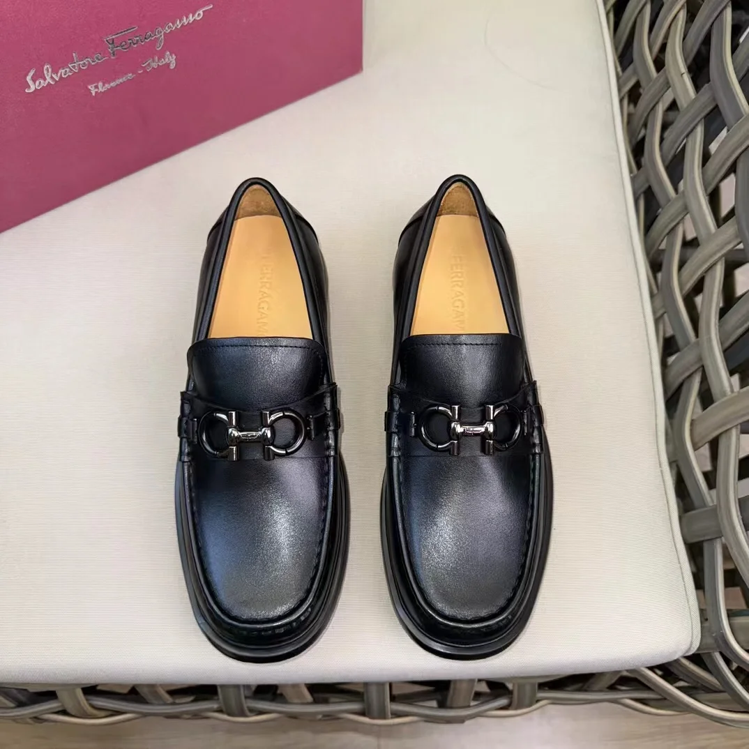 Salvatore Ferragamo men’s leather shoes. Uppers