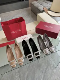 Roger Vivier new RV women’s shoes BellVivier series satin high-heeled shoes
