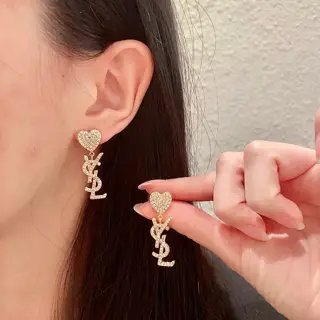 Yves Saint Laurent full diamond earrings