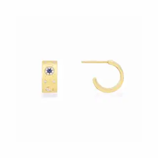 Apm monaco sun and moon c-shaped earrings
