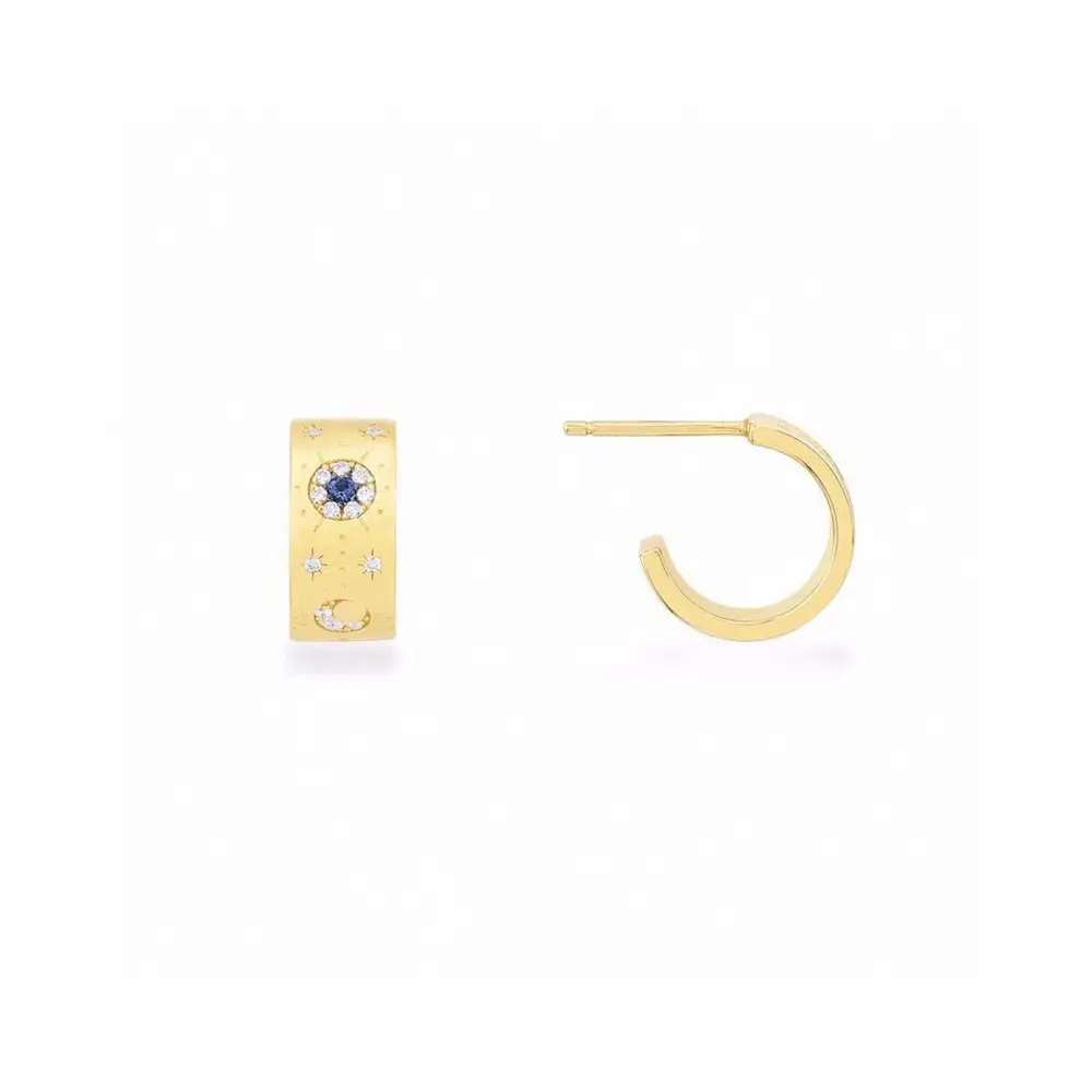 Apm monaco sun and moon c-shaped earrings
