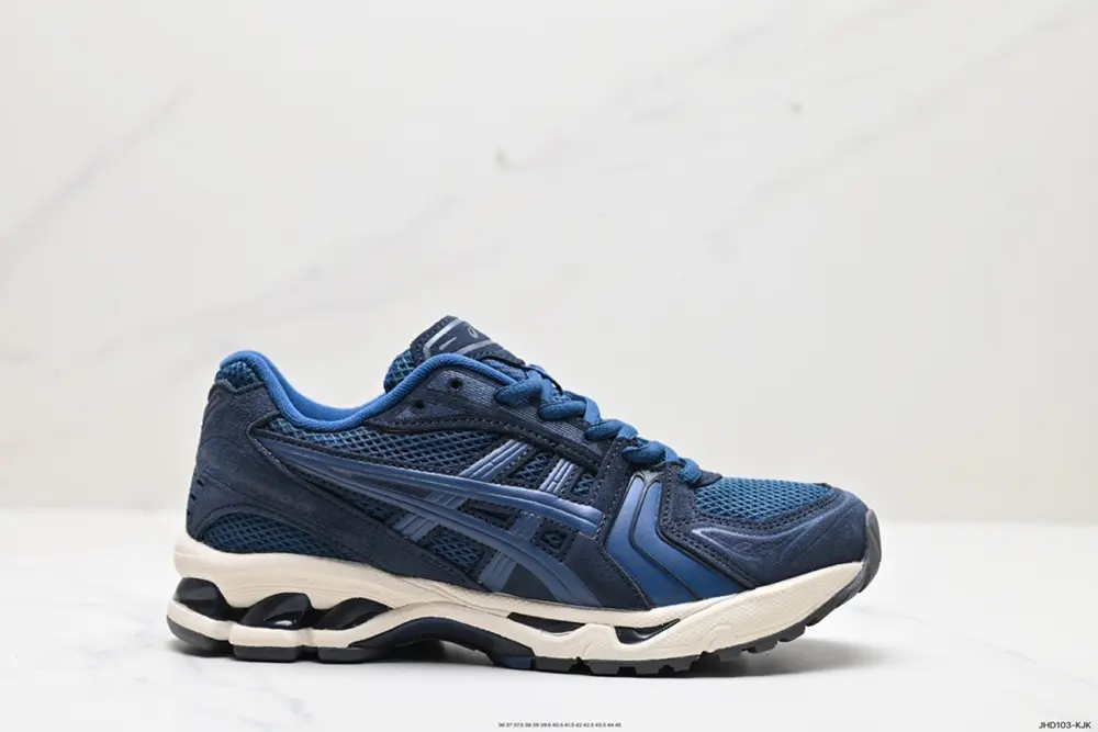 ASICS breathable mesh upper with some synthetic leather material uses the new AHAR+ rubber 1201A161-020