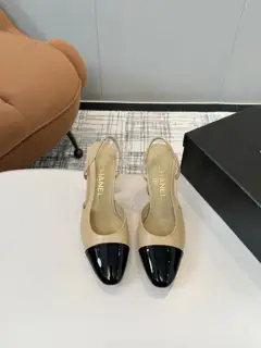 Chanel classic slingback high-heeled sandals