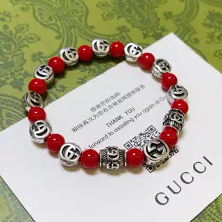 Gucci bracelet Luxury Gucci bracelet Red coral crystal bracelet Unisex latest full bead