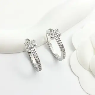 Celine Arc de Triomphe rhinestone small earrings