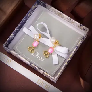New DIOR earrings The same brass material as the counter