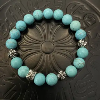 Chrome Hearts classic retro multi-element blue turquoise bracelet