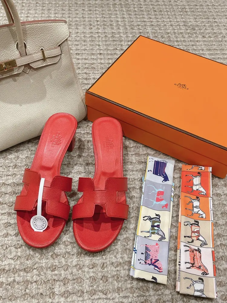 Hermes Palm print Heels