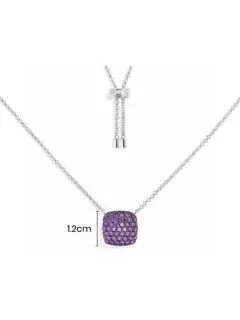 Apm monaco purple square adjustment necklace personalized fashion accessories