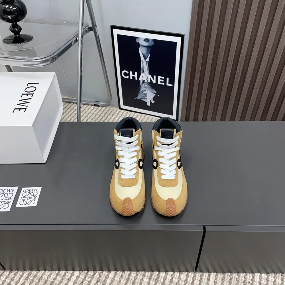Loewe couple high-top Dexterity shoes