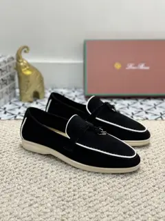 Loro piana Couple’s Style The new moccasin shoes feature a water-repellent suede upper with