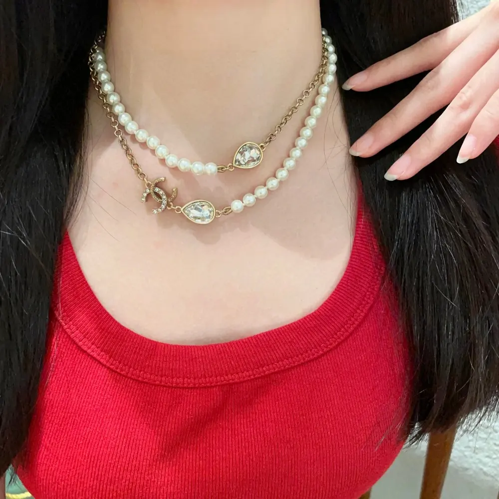 CHANEL Pearl Double C Necklace