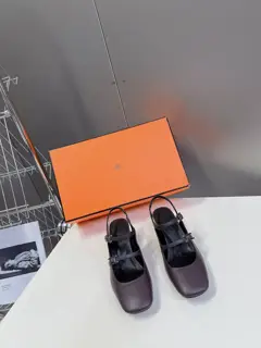HERMES autumn and winter new Mary Jane Heels