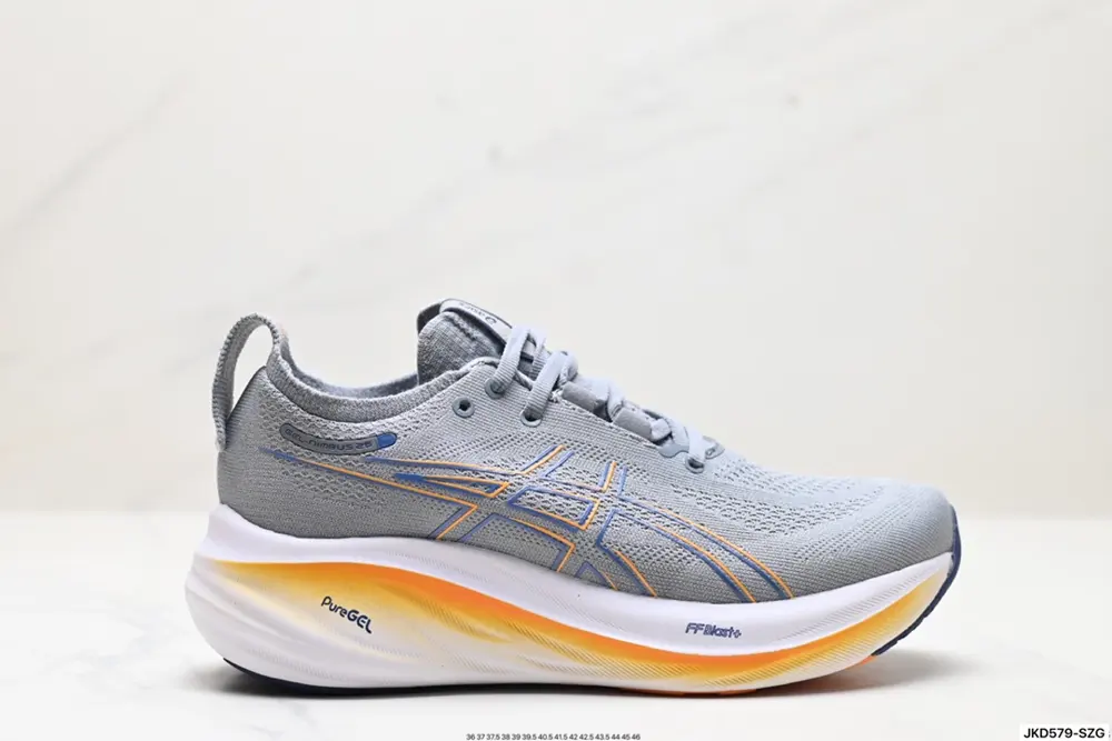 Asics GEL-NIMBUS 26 stable running shoes have a double-layer jacquard mesh design on the 1011B794-003