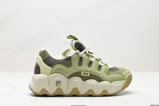 Etudes x FILA fabric synthetic leather TPU round toe lace-up thick sole shock-absorbing and F12W342103FOA