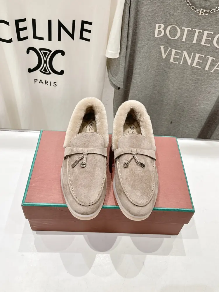Loro piana furry shoes