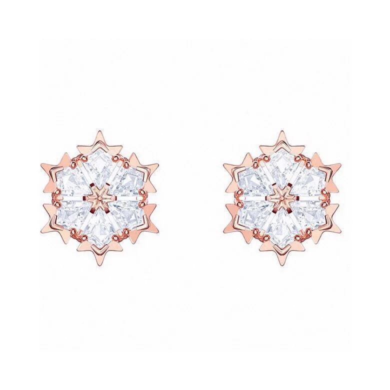 Swarovski Magic Pierced Charm Snowflake Earrings