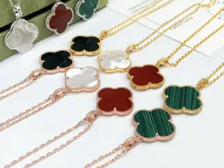 Van Cleef & Arpels oversized four-leaf clover necklace