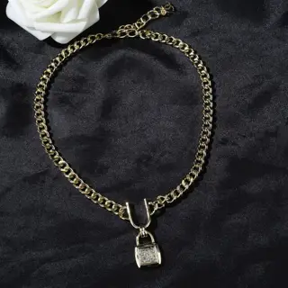 Chanel lock necklace