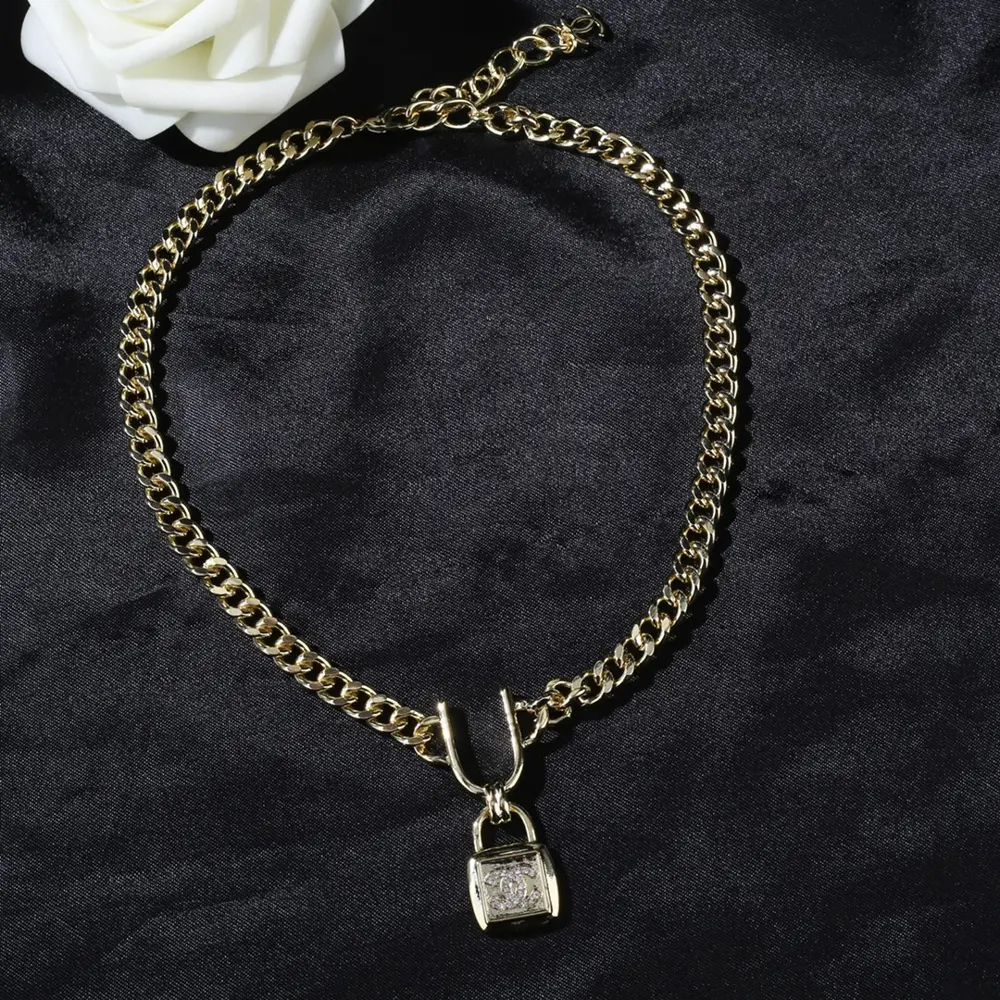 Chanel lock necklace