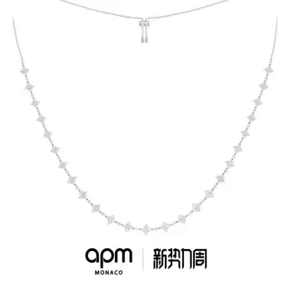 Apm monaco new shining multi-drop flower diamond necklace