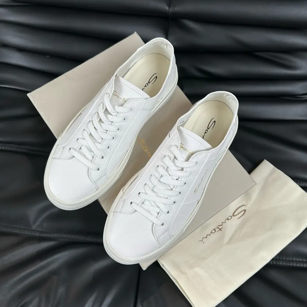 Santoni high-end men’s business casual skateboard shoes