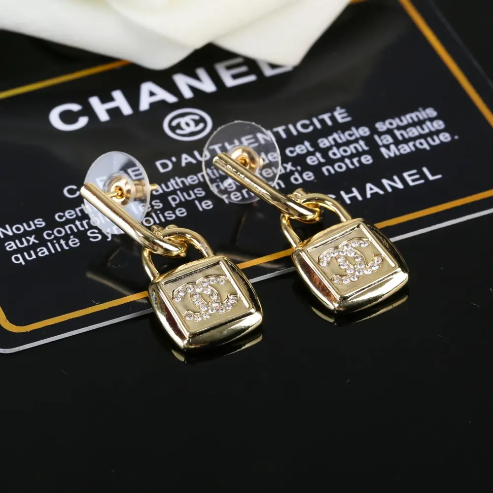 Chanel Lock Earrings