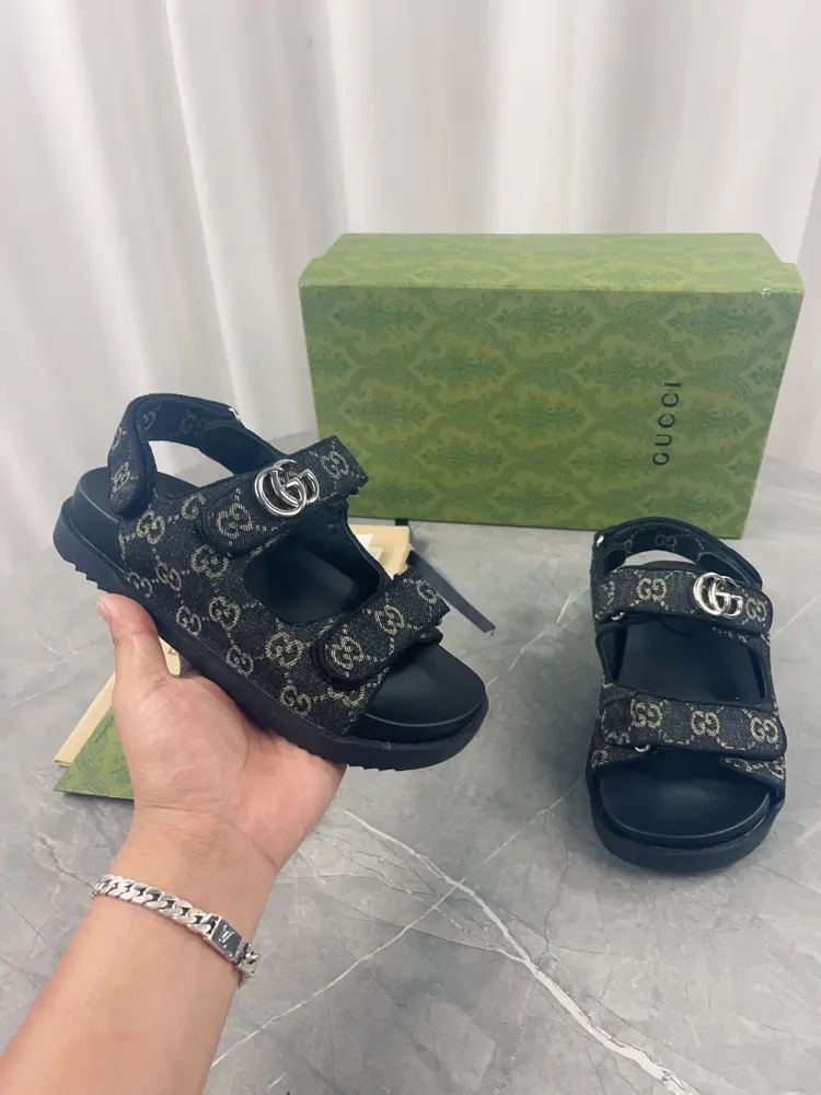 Gucci monogram canvas sandals