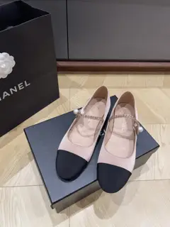 Chanel ballet flats // sheepskin or silk surface with diamond leather sole Shoes