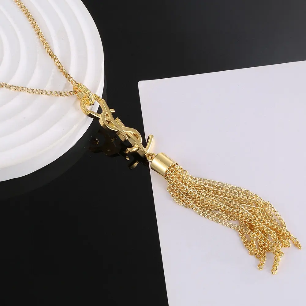 Yves Saint Laurent letter necklace