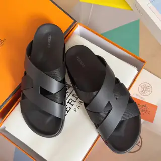 Hermès Kazimir series cross webbing waterproof platform sandals retro second uncle shoes H