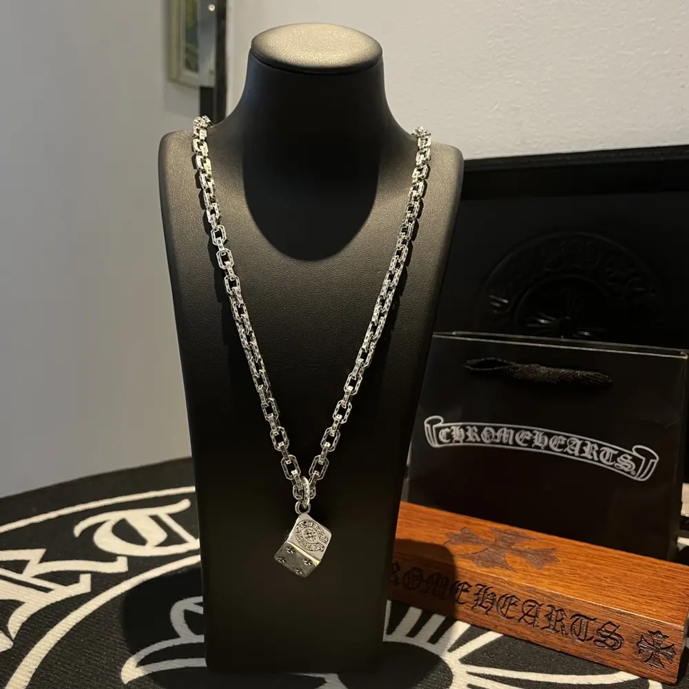 Chrome Hearts flower letter buckle necklace