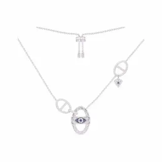 Apm monaco Anti-evil Eye Ring Necklace