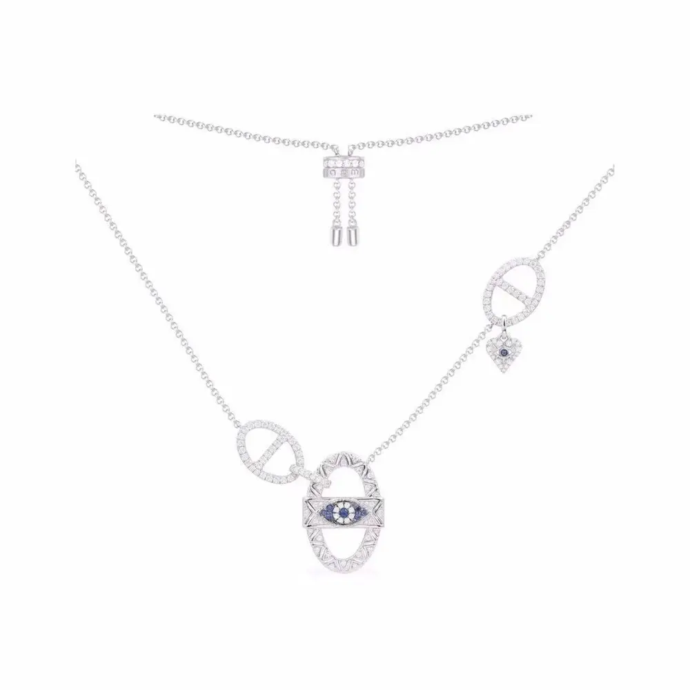 Apm monaco Anti-evil Eye Ring Necklace