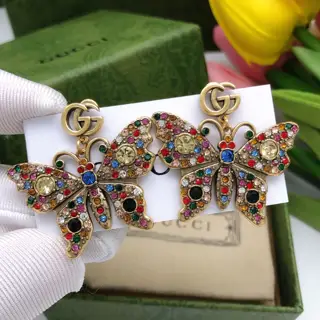 Gucci bow diamond earrings