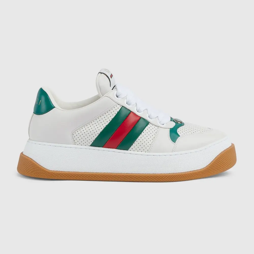 GUCCI Screener series couples Chubby loafers Dirty shoes Chubby double G casual sneakers